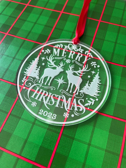 Clear Acrylic Christmas Ornament