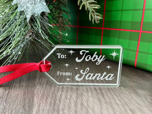 Christmas Name Tags - Clear